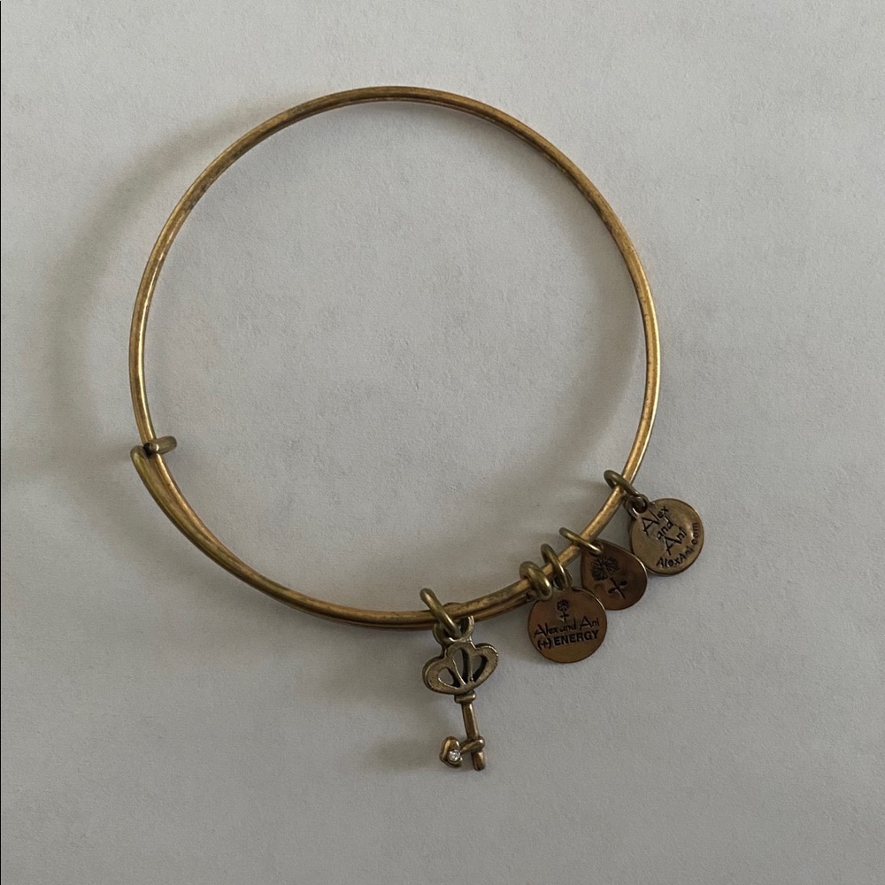 Alex and Ani Gold Key Bracelet